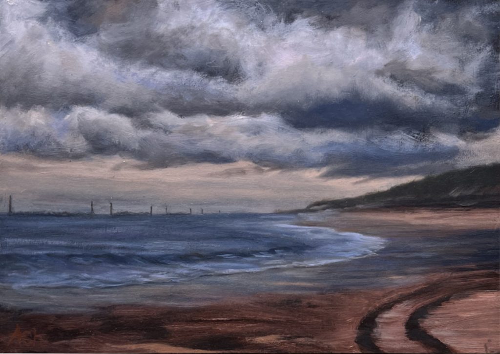 Sea Palling, oil painting